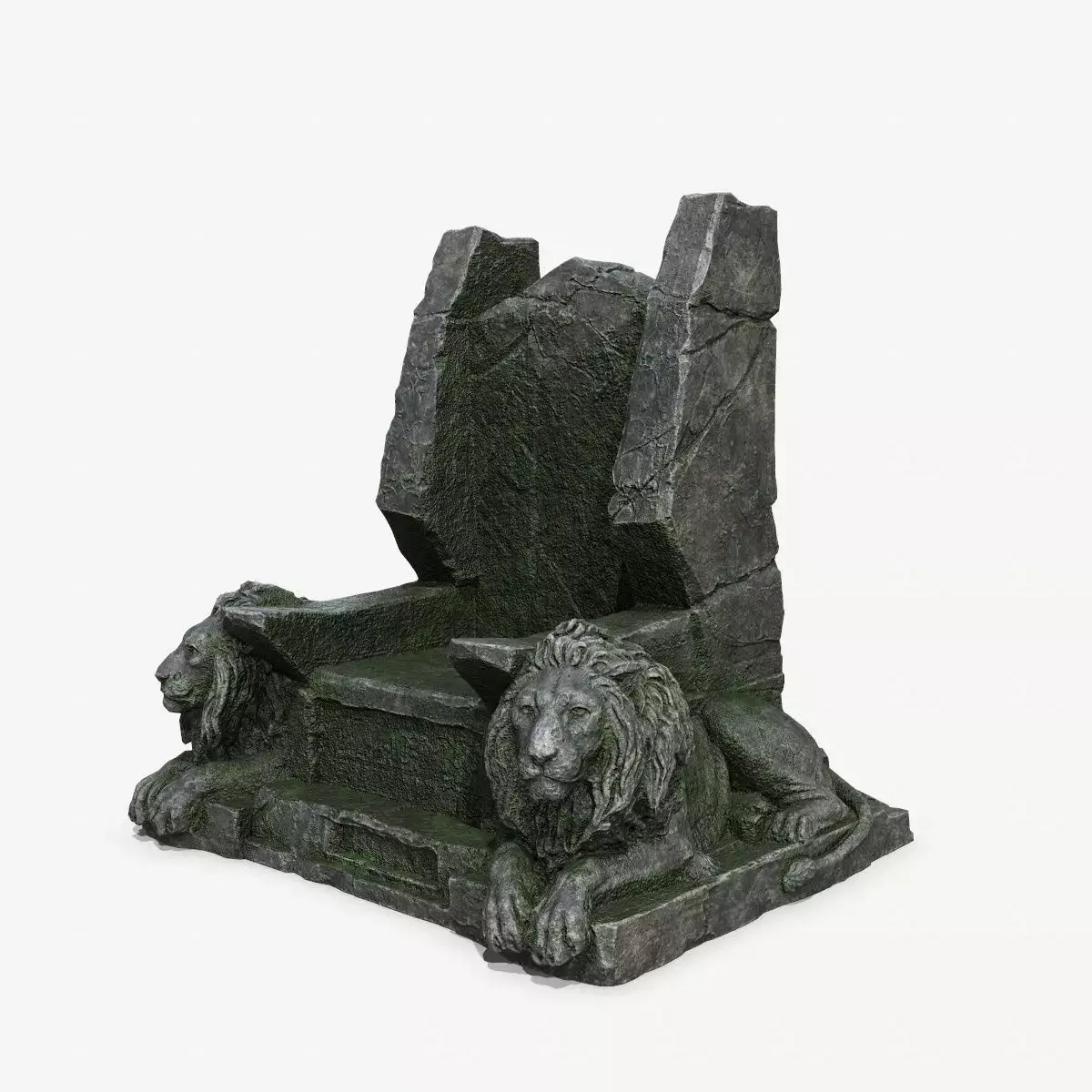 Lion Throne Low-poly 3D model