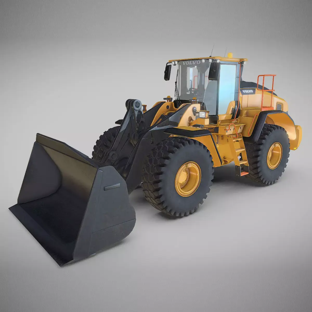 Excavator L220H Low-poly 3D model