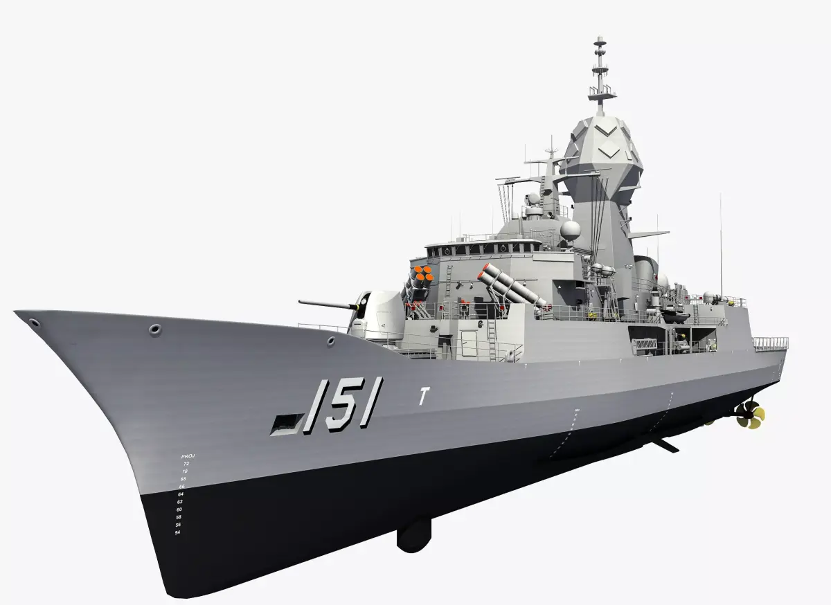 ANZAC MEKO Class Frigate HMAS ARUNTA FFH 151 3D model