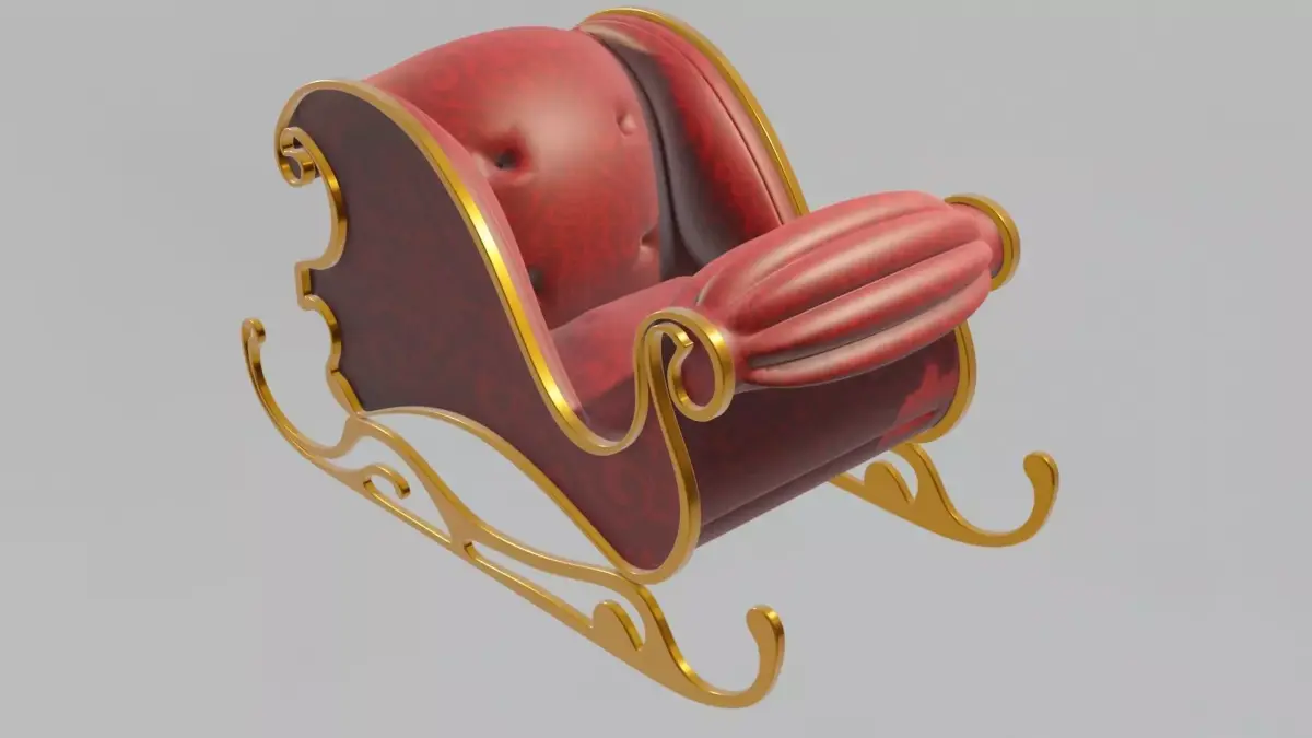 Santa sleigh  3D model