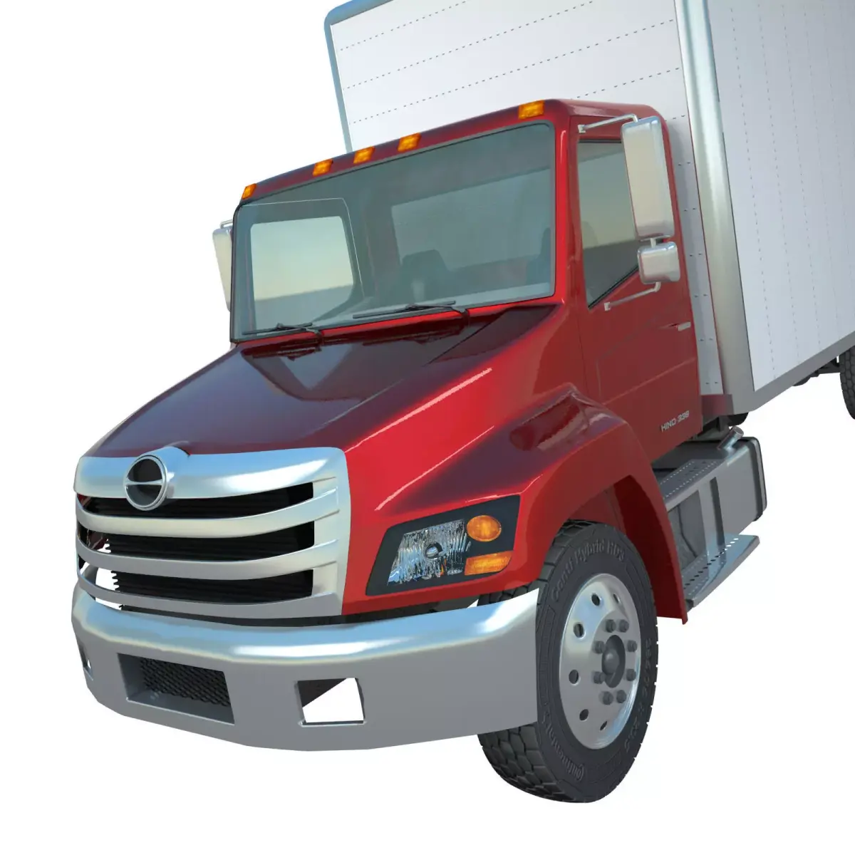 Hino Conventional 338 box truck 2014-2018 3D model