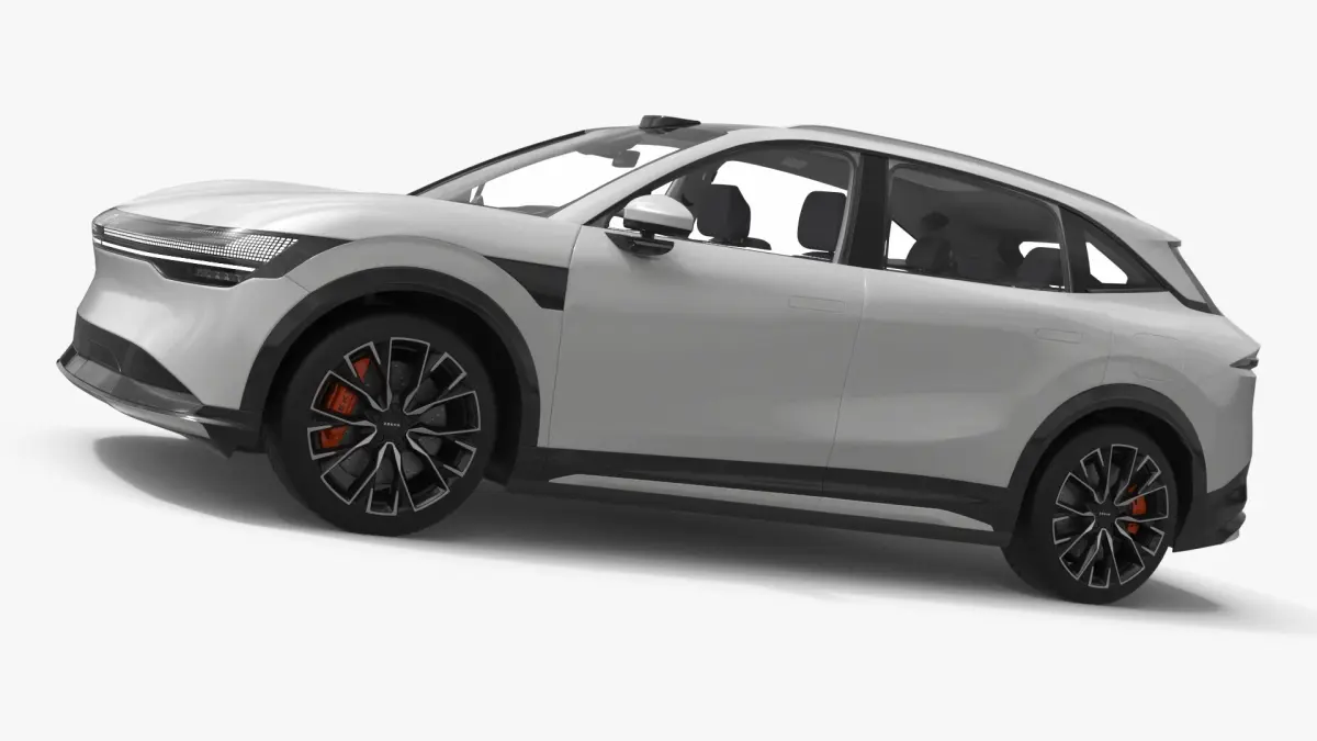 Zeekr 7X Pearl White Electric SUV Simplified 3D model