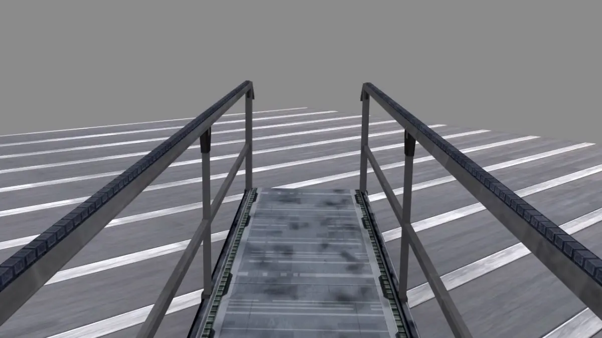 Bridge walkway Free low-poly 3D model