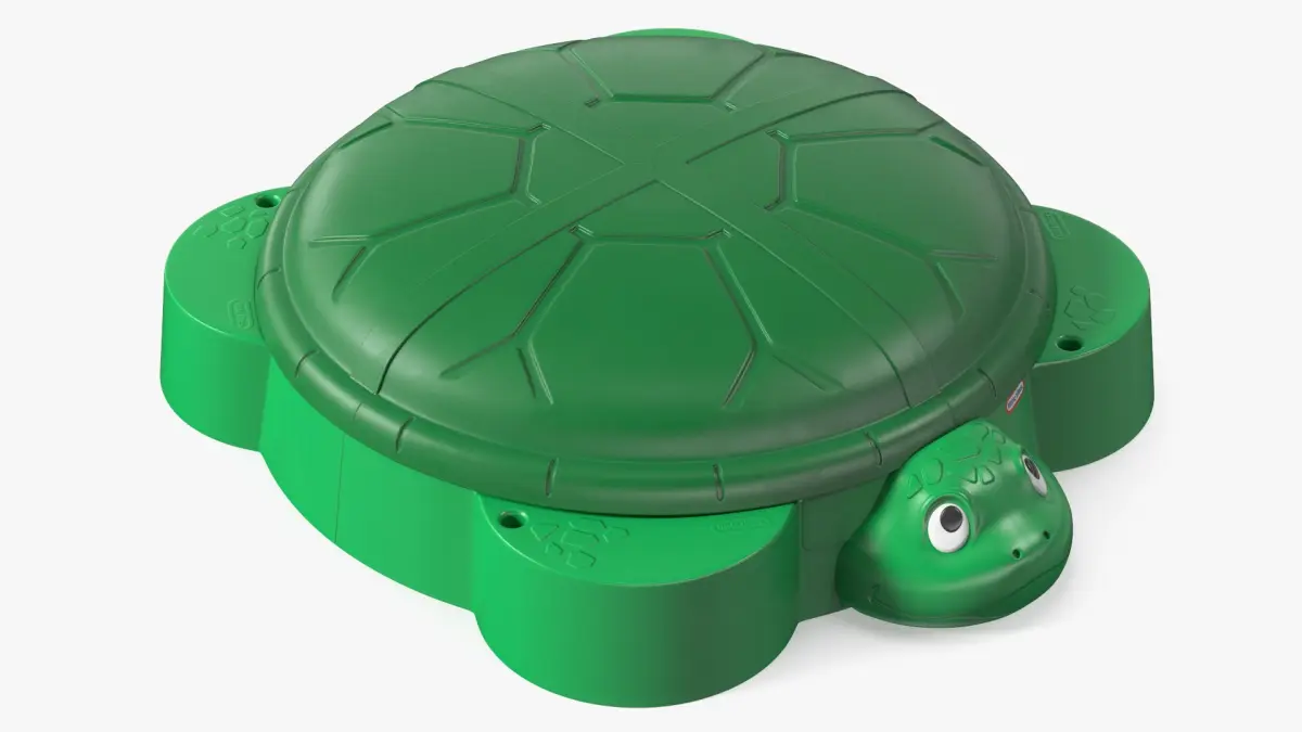 Little Tikes Turtle Sandbox with Covered Shell Green 3D model