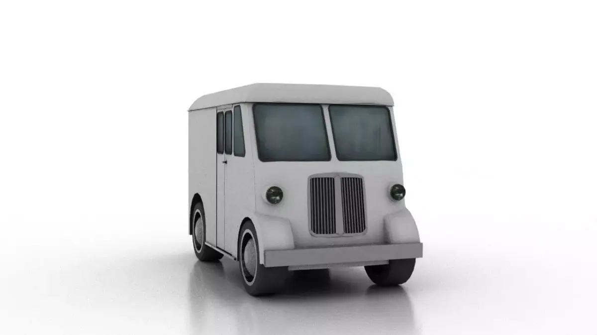 Marmon-Herrington Delivery-Van 1946 Low-poly 3D model