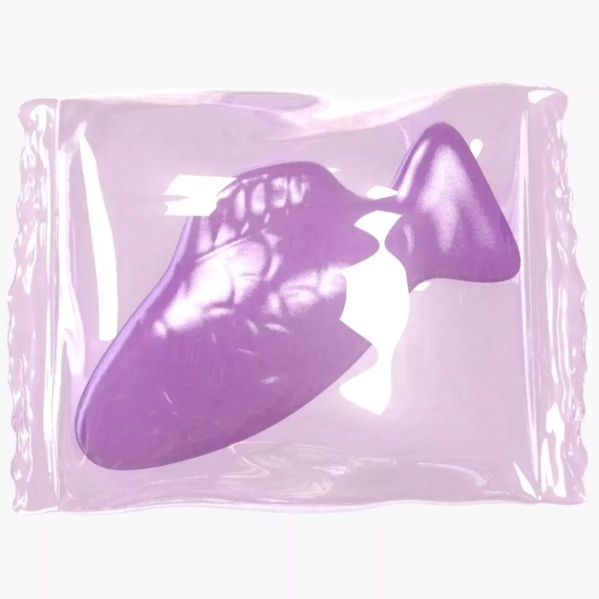 Wrapped Purple Fish 3D 3D model
