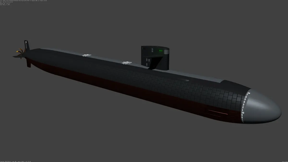 Free Los Angeles class Submarine Free 3D model