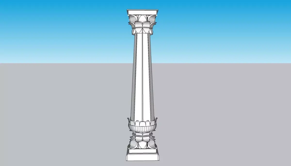 indian jodhpuri stone piller column 3D model get