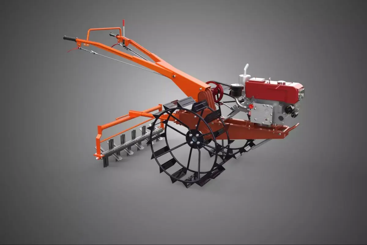HEAVY DUTY WALK BEHIND TRACTOR PUDDLER PUDDLING POWER TILLER PRO 3D model