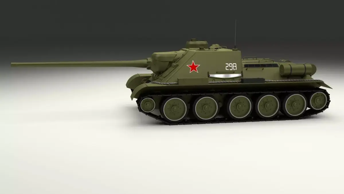 SU 100 Tank Destroyer 3D model