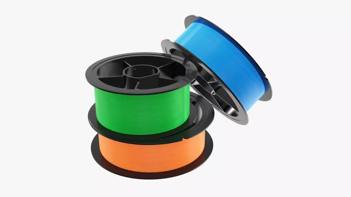 Fishing line on spool 3D model