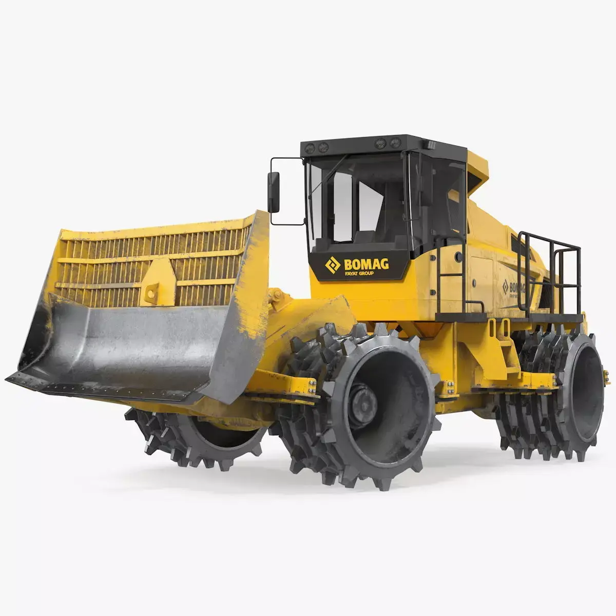 Bomag BC 473 RB5 Refuse Compactor Dusty Rigged 3D model