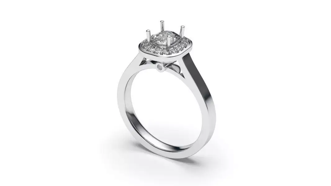 solitaire with ring sizes  8 part S96 3D print model