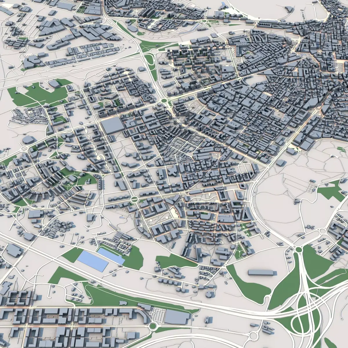 Gijon City Spain 3D model
