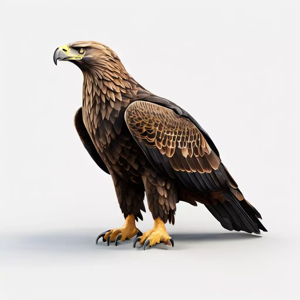 Realistic Golden Eagle 3D Model Low-poly 3D model