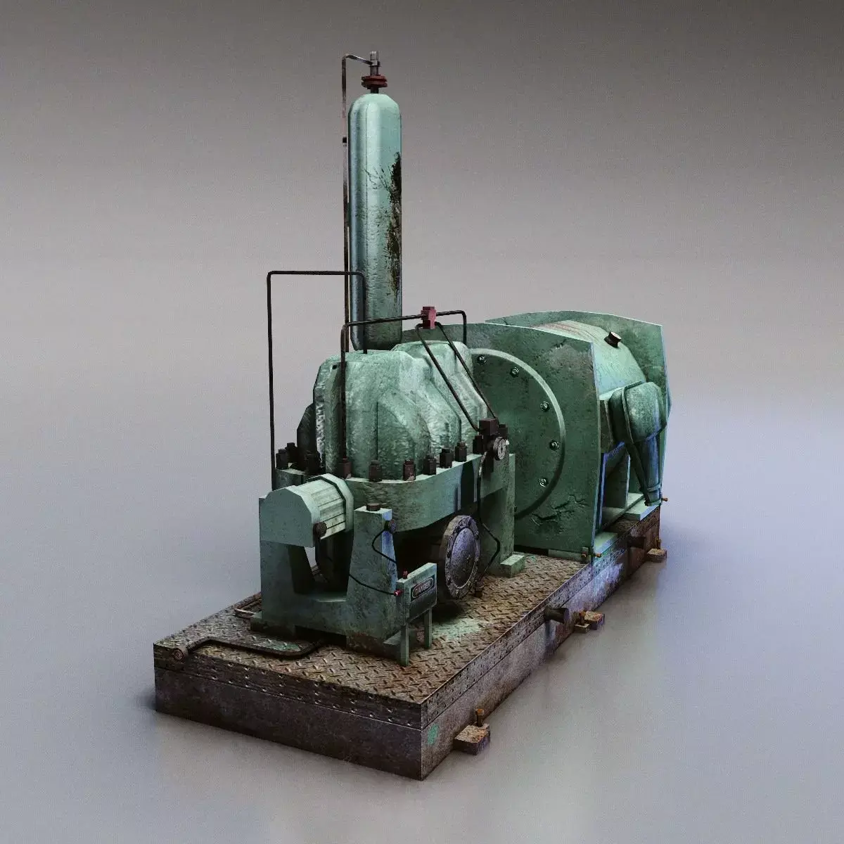 Centrifugal Water Pump Low-poly 3D model