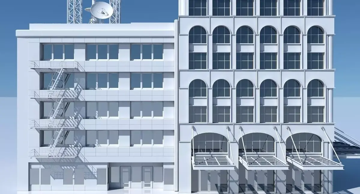 Commercial Building Facade 12 3D model