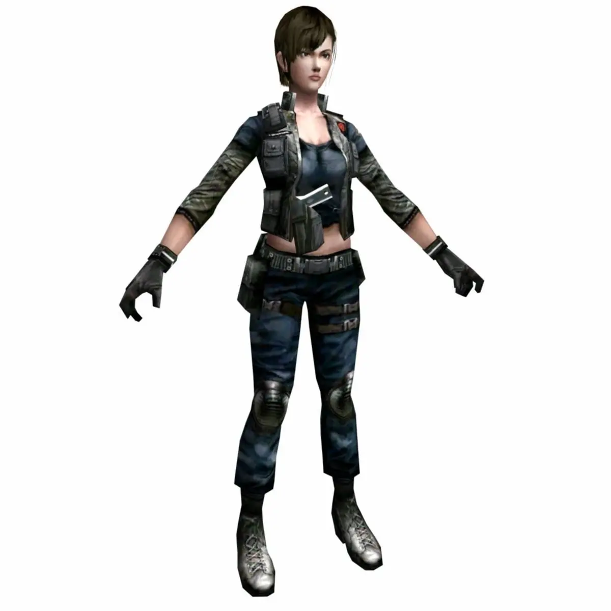 R1 Army Soldier Girl Low-poly 3D model