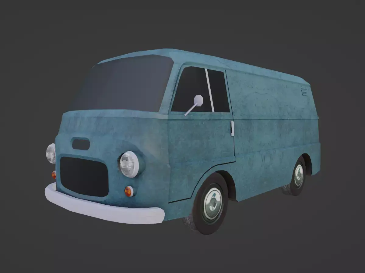Fiat 1100 T Low-poly 3D model