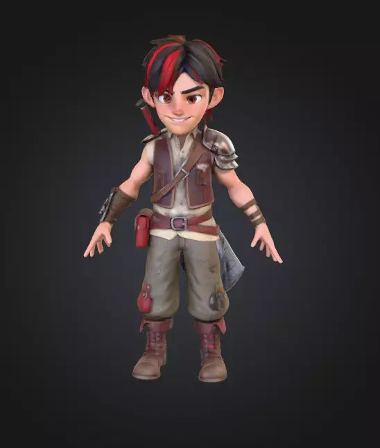 Roving Swordsman Low-poly 3D model