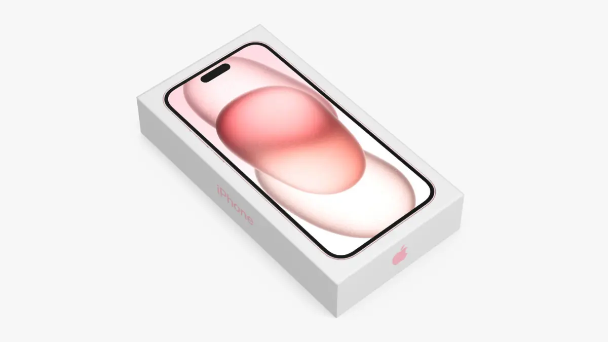 Apple iPhone 15 Pink Retail Box 3D model