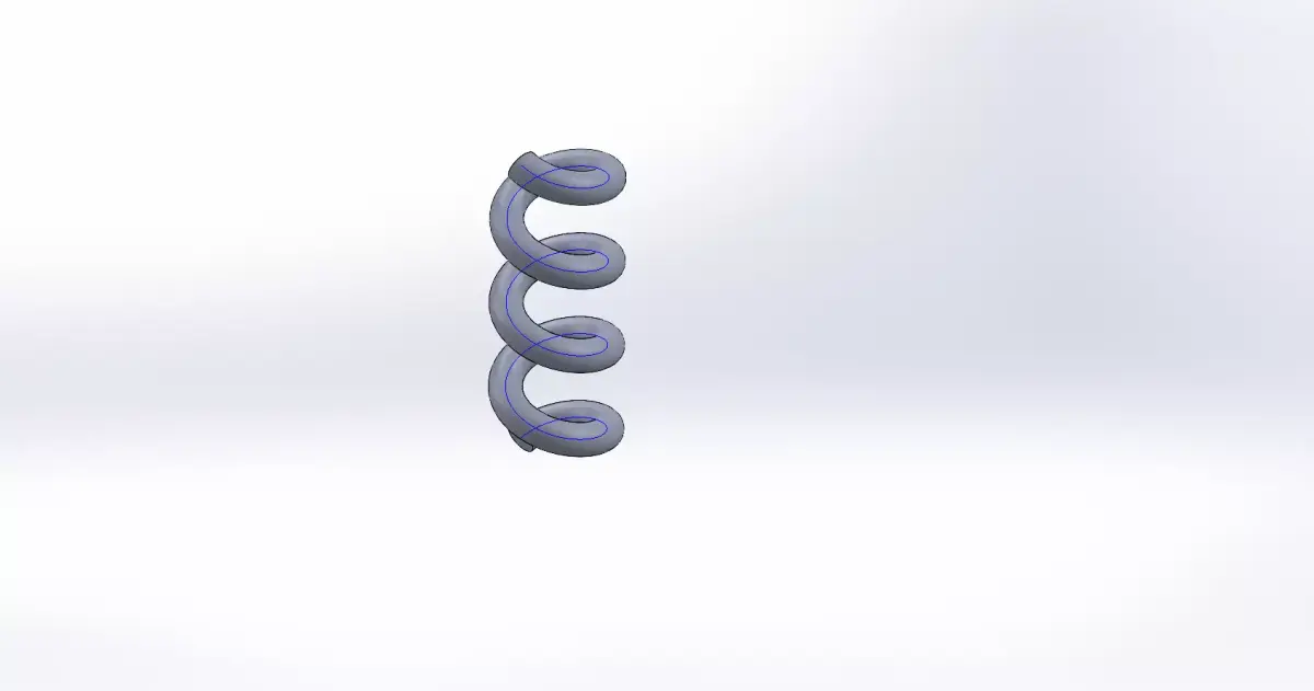 Spring 3d metal spiral 3D model