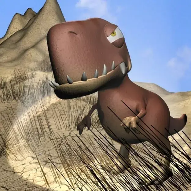 Cartoon T-Rex Rigged Low-poly 3D model