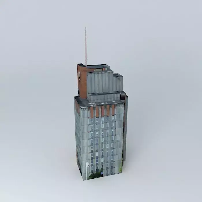 Old commercial building in Kaunas Free 3D model