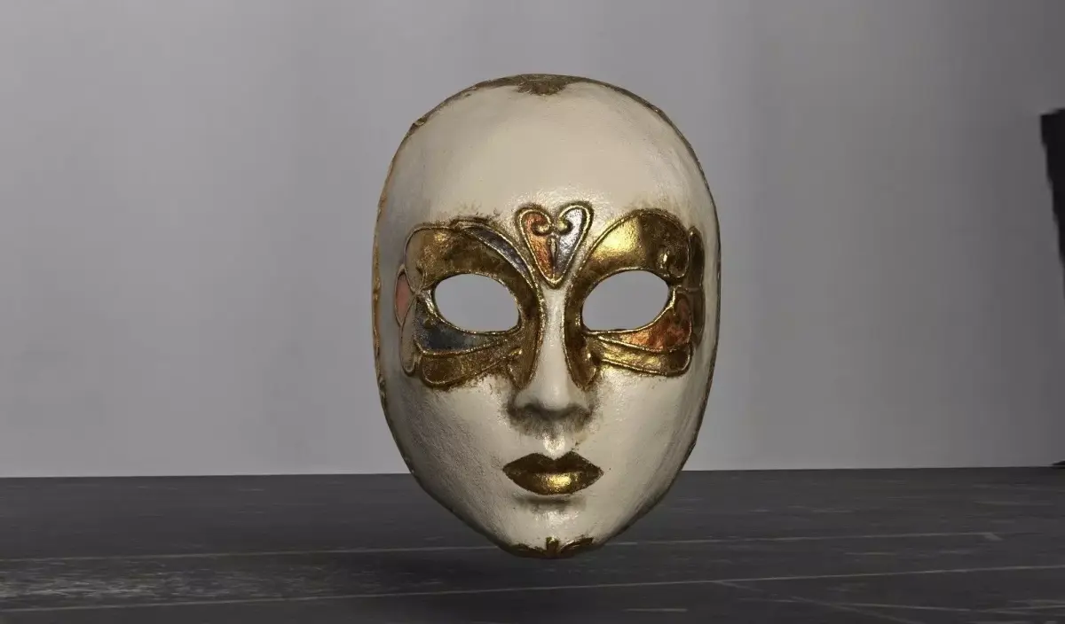 S00078 Venetian Decorative Mask LowPoly Low-poly 3D model