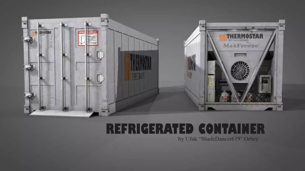 Refrigerated Shipping Container 3D model