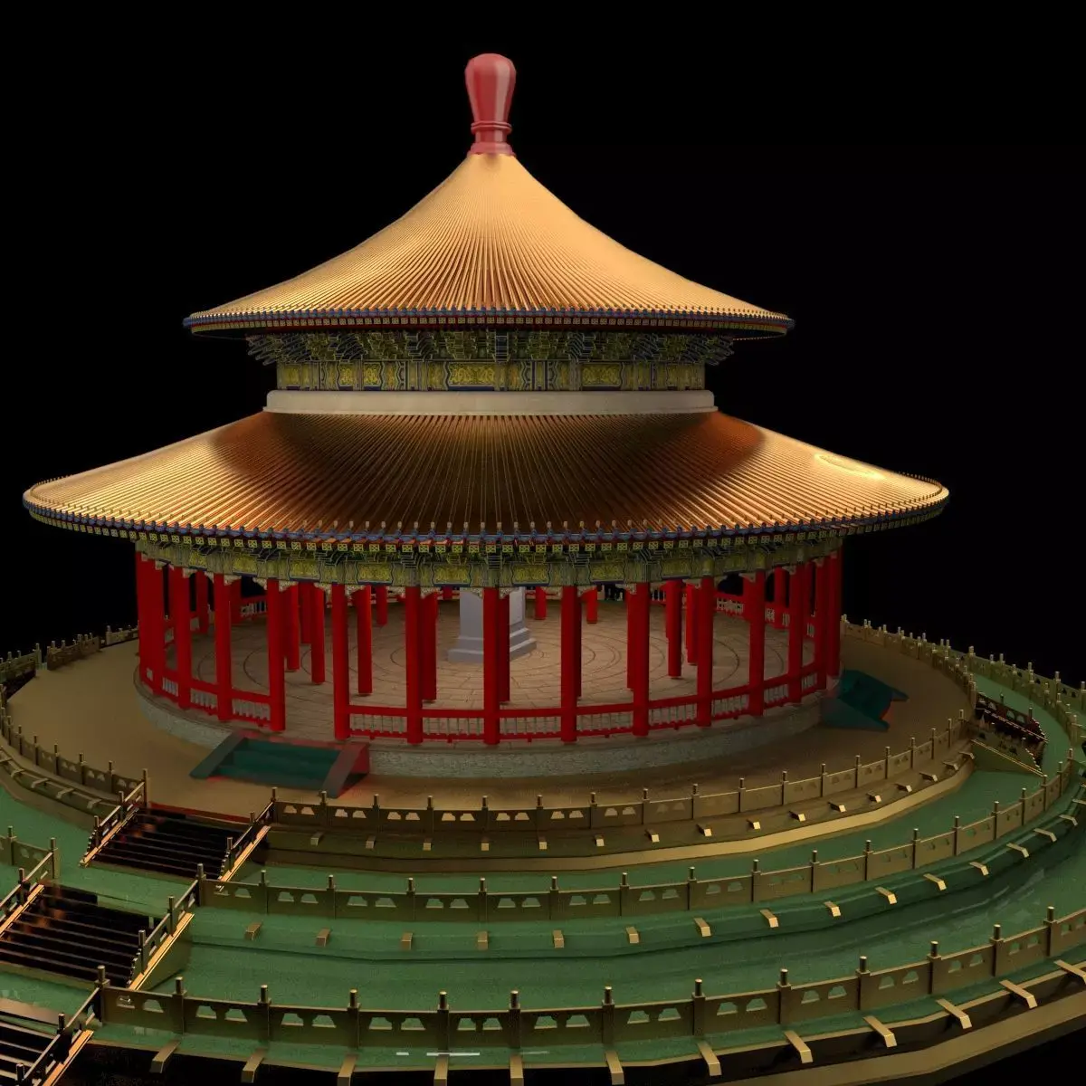 Chinese ancient pavilion   3D model