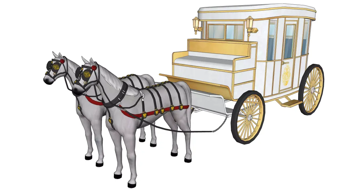  White carriage 2 3D model