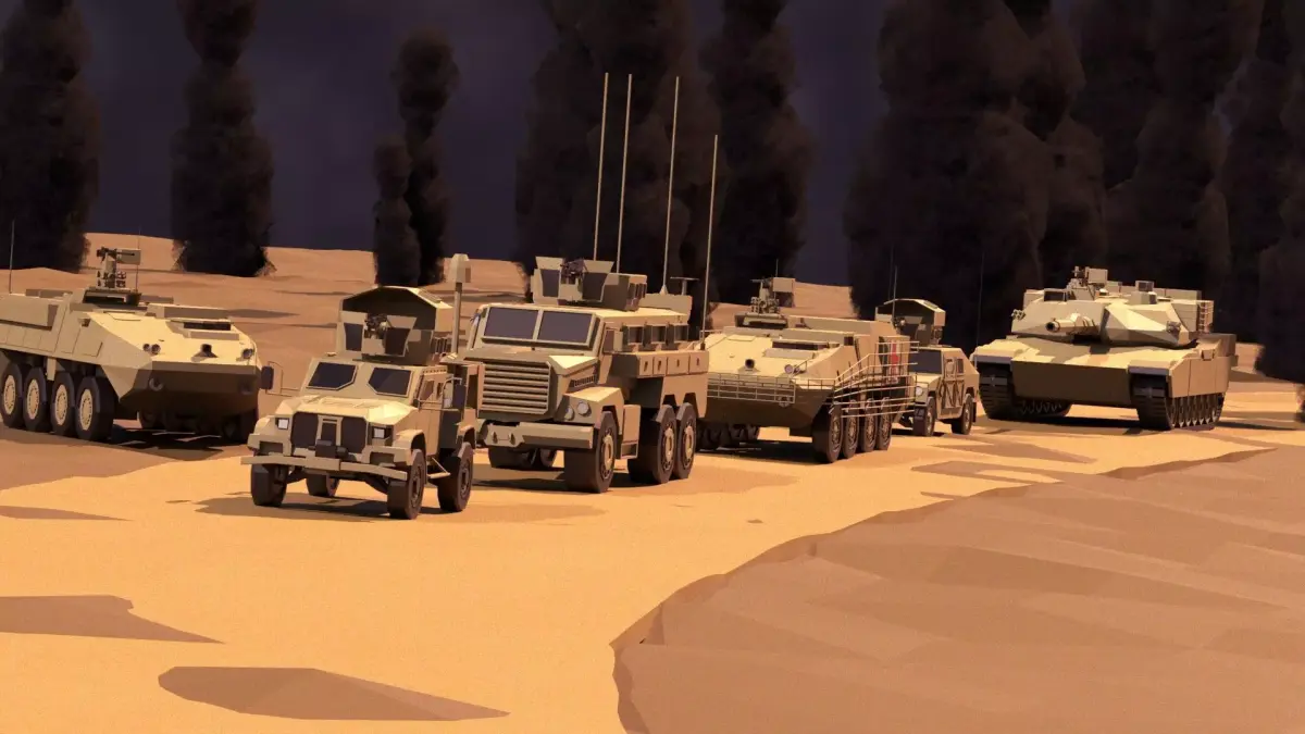 us army vehicle pack low poly  Low-poly 3D model