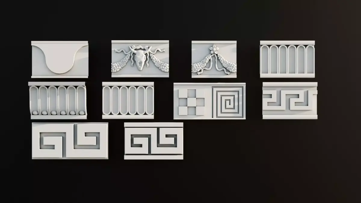 Ornament Pack Vol 1 - Gothic Baroque Byzantine 3D model