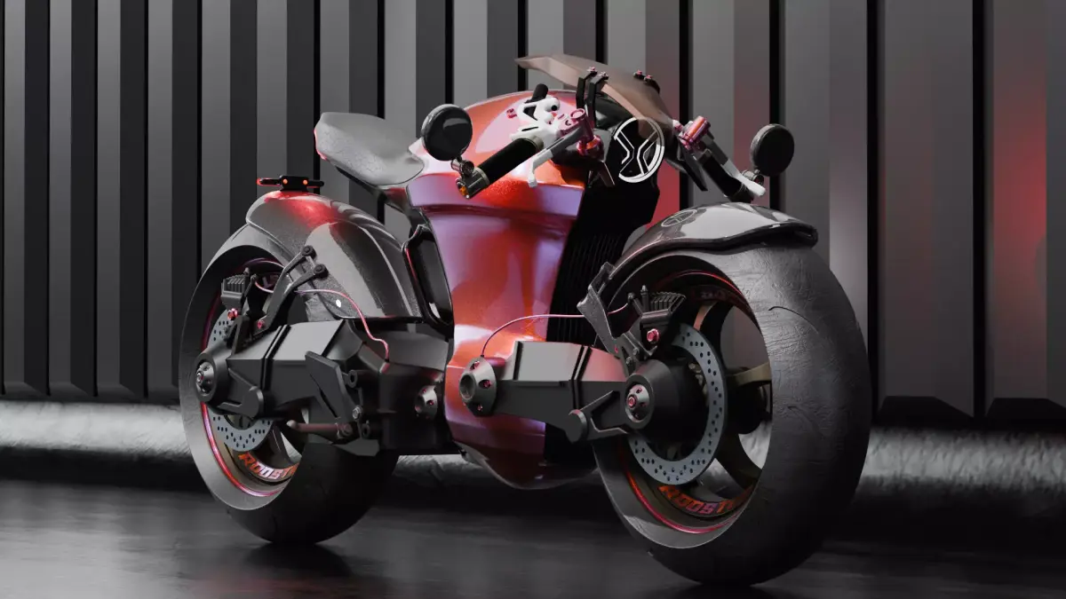 Futuristic EV Bike Concept 3D model