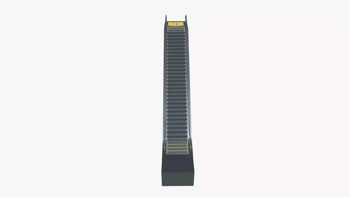 Escalator With Animation Low-poly 3D model