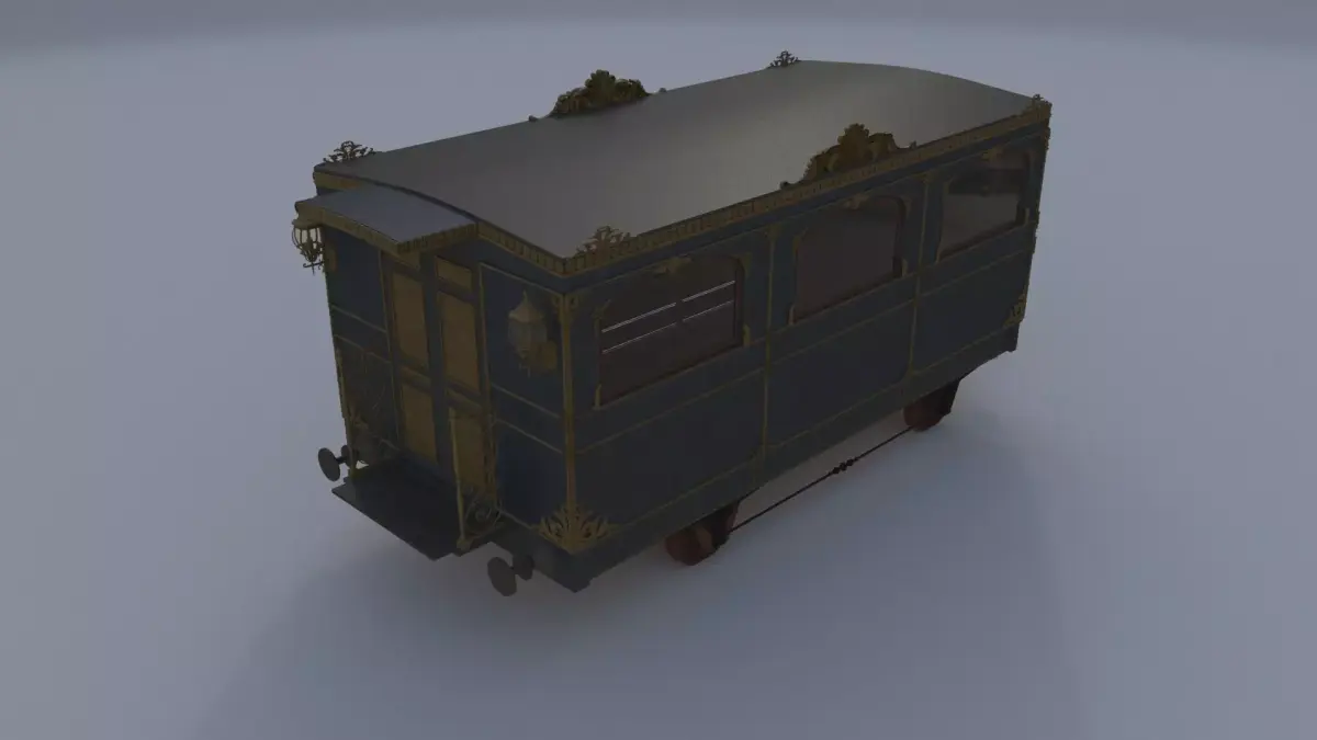 TrainwagoncoachshopB 3D model