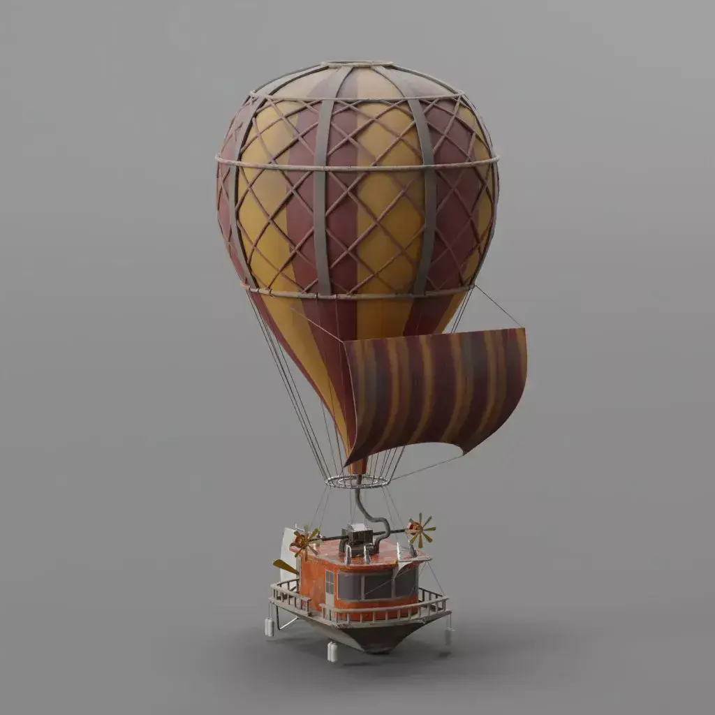 Fantasy Hot Air Ballon Free 3D model
