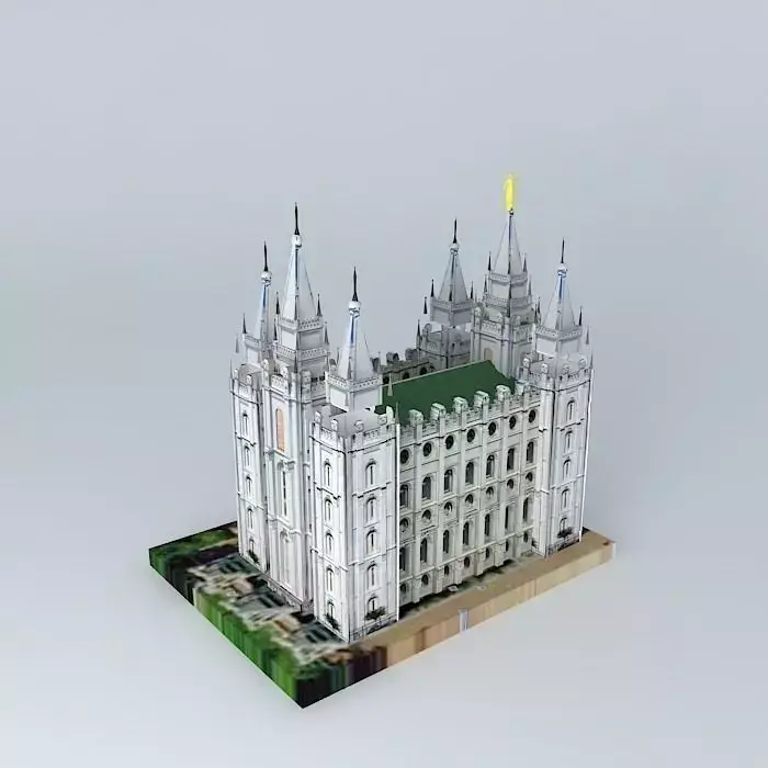 Mormon Temple Salt Lake City Free 3D model