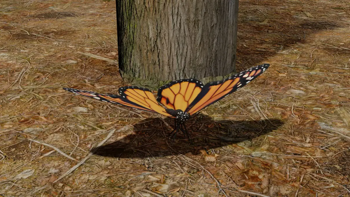 Butterfly clock 3D model