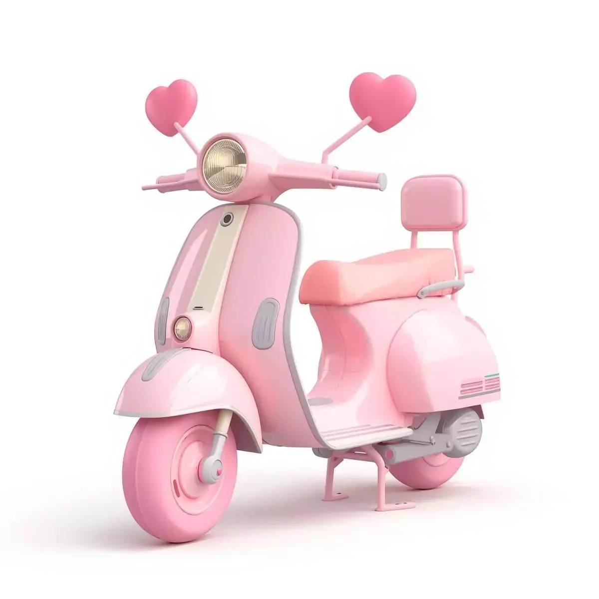Stylized 3D Valentine Scooter Model Low-poly 3D model buy