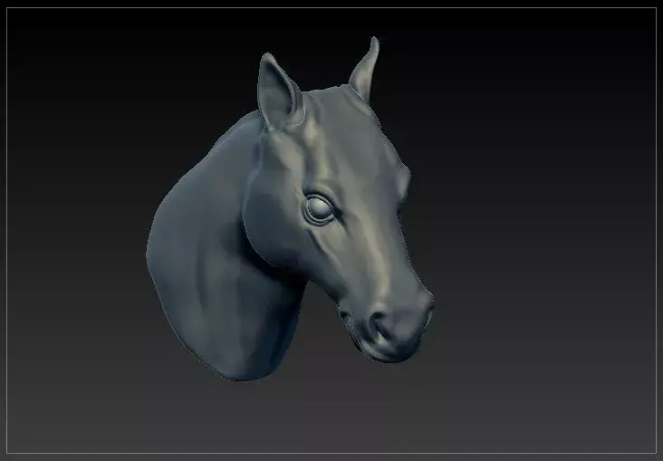 Horse head solid mesh 3D model