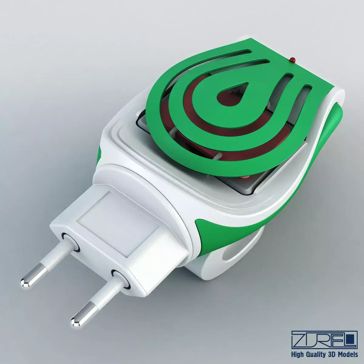 Mosquitall fumigator green 3D model