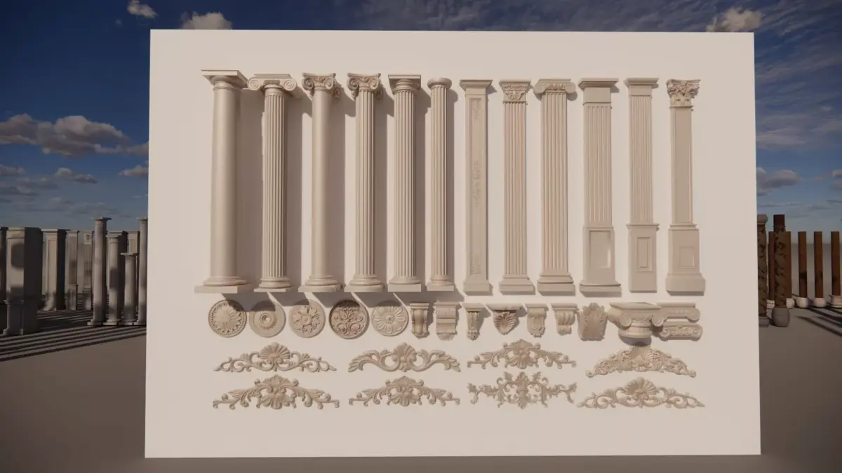 Roman Column Collection Pack  250 Variations Arch 3D Models 3D model