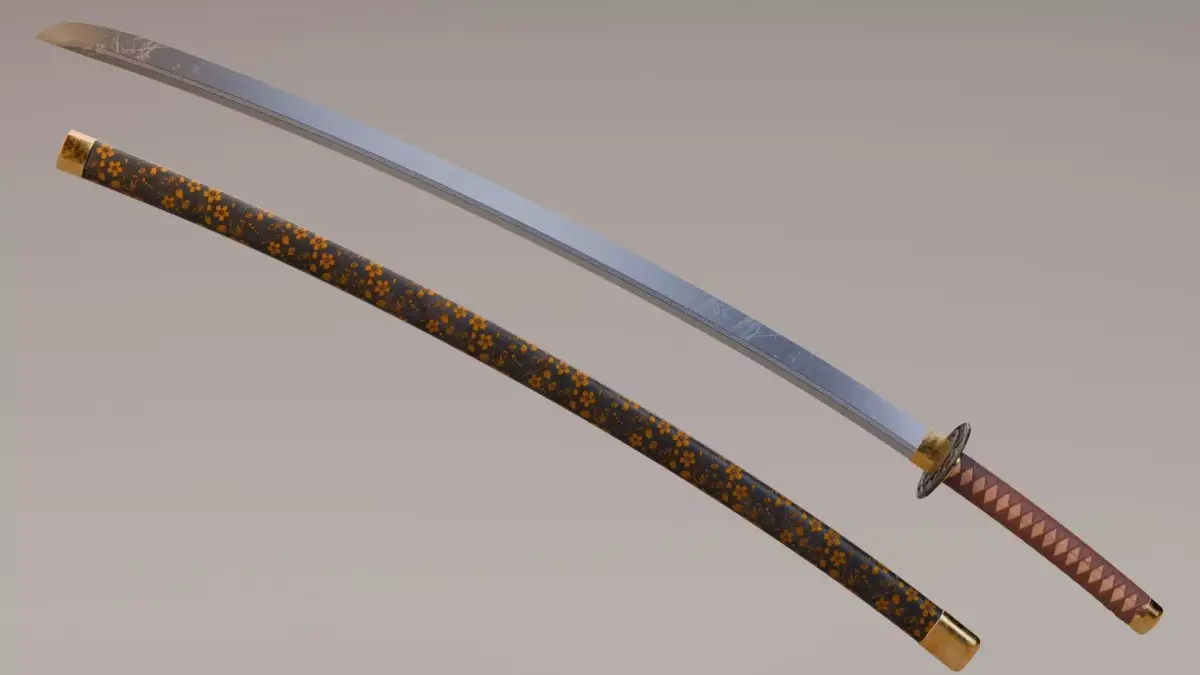 Japanese Katana 3D model purchase