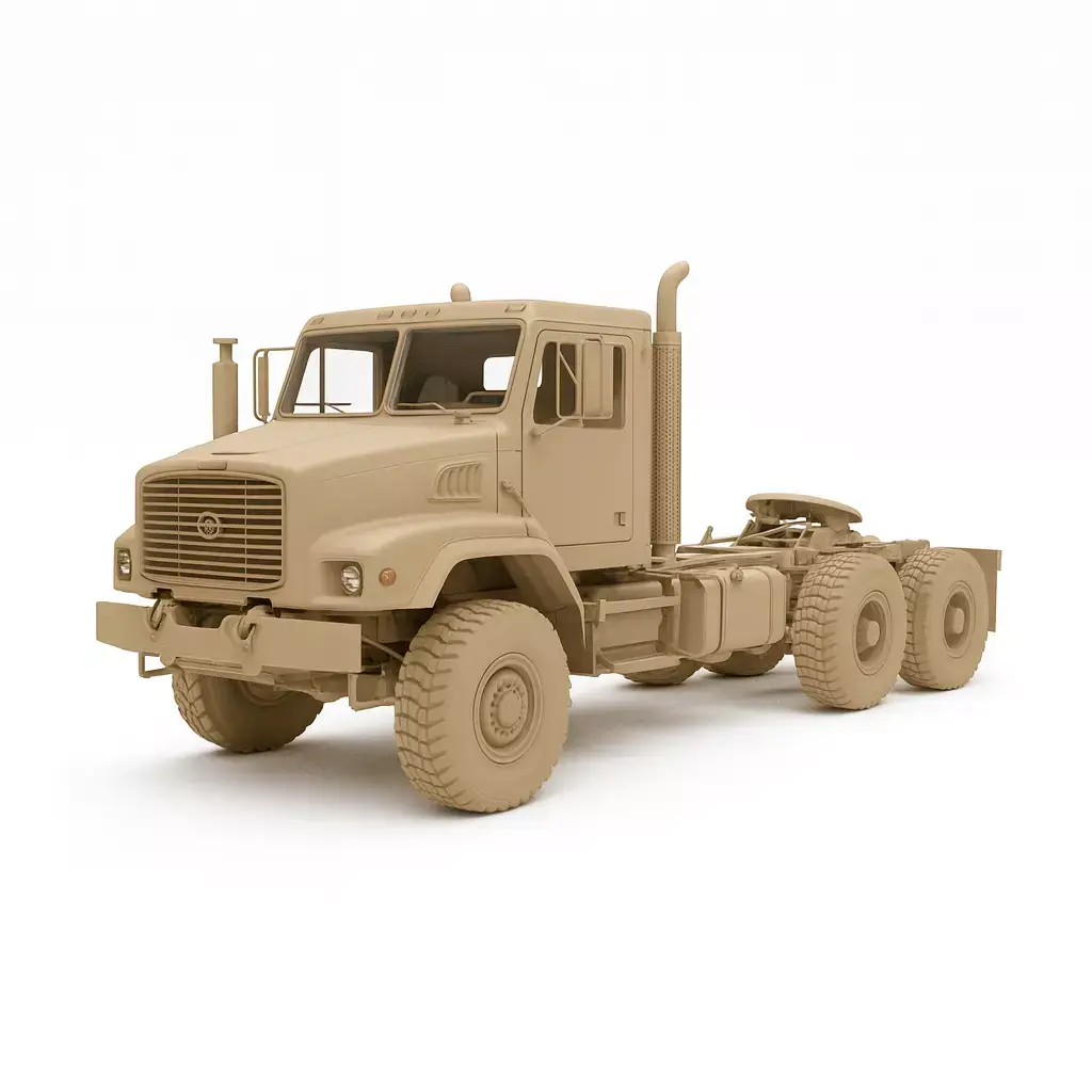 Heavy Duty Tractor Truck Low-poly 3D model
