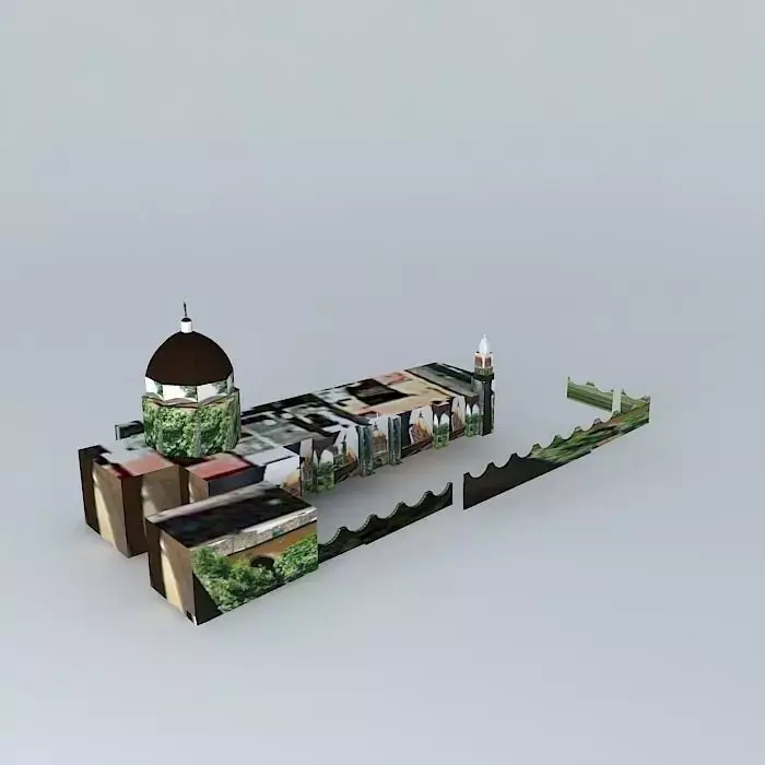 Church 0 mosque with roof 3D model