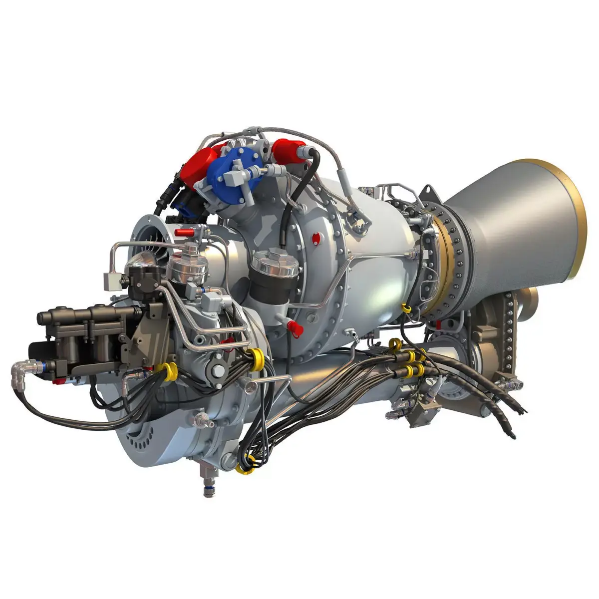 Turbomeca Arriel 2 Turboshaft Helicopter Engine 3D model