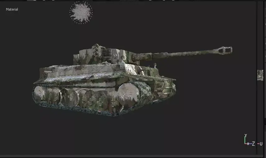 Tiger Tank Low-poly 3D model