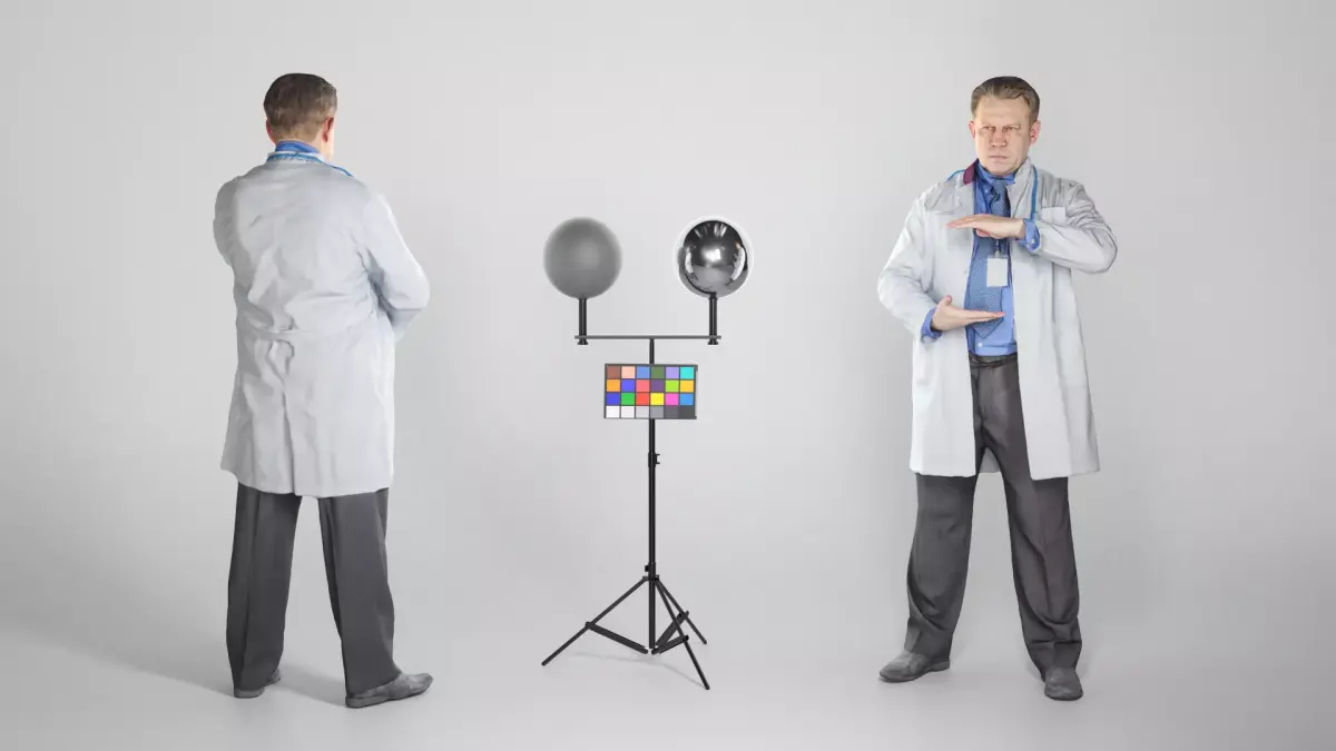Adult medical doctor male posing for commercial 186 Low-poly 3D model